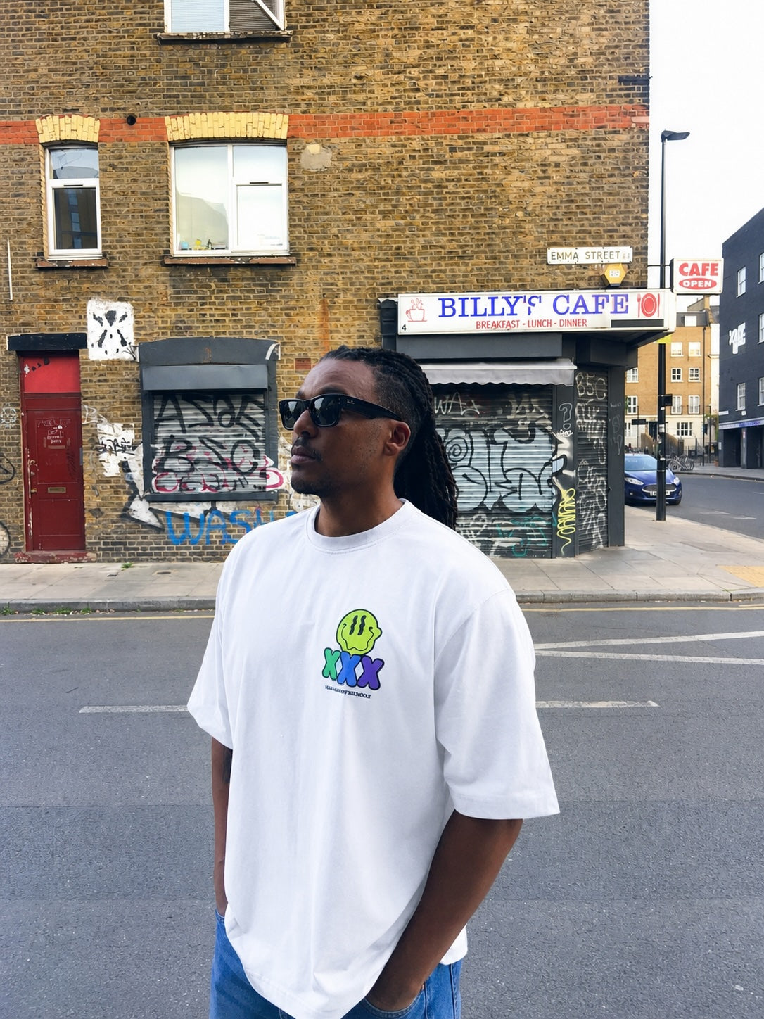 HAGFD Boxy Tee - White Front