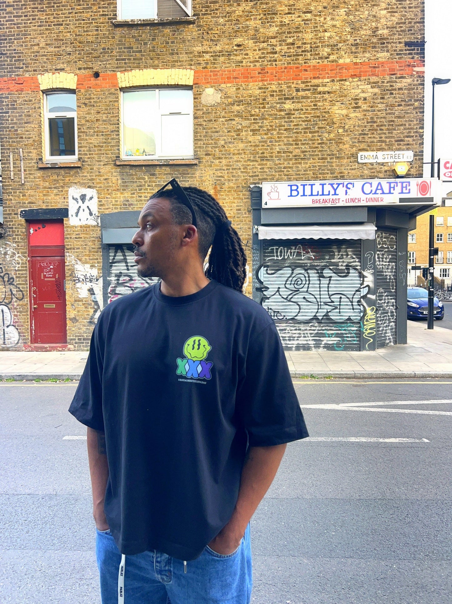 HAGFD Boxy Tee - Black Front