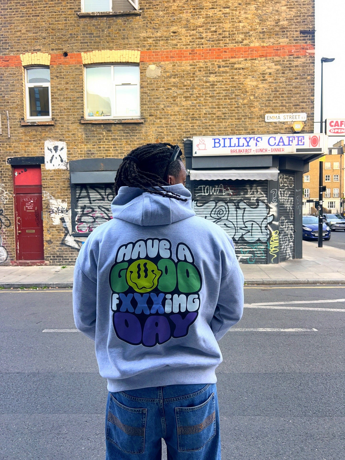 HAGFD Premium Hoodie - Grey Back