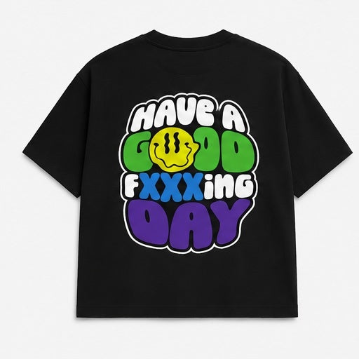 HAGFD Boxy Cropped Tee - Black